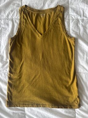 Madewell V-Neck Cotton Tank Sleeveless Basic Top XS